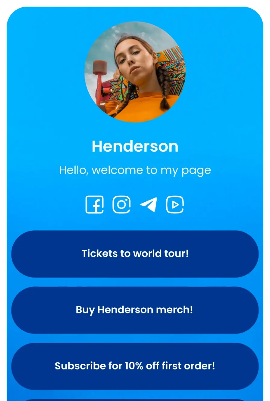 Link in bio template example